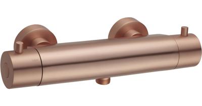 Saqu Shine douche thermostaatkraan 15cm geborsteld koper