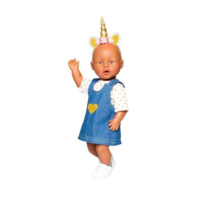 Heless Poppenjurk met gouden t-shirt, 28-35 cm