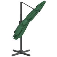 VidaXL Zweefparasol met led-verlichting 400x300 cm groen - thumbnail
