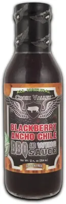 Croix valley blackberry ancho chile bbq wing sauce