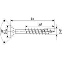 100 Spax schroeven 5x100mm RVS A2 deeldraad T20 - thumbnail