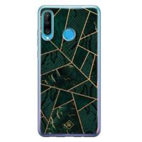 Huawei P30 Lite siliconen hoesje - Abstract groen - thumbnail