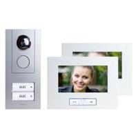 m-e modern-electronics Vistus VD ALU 6720 S Vistus Complete set voor Video-deurintercom Kabelgebonden Tweegezinswoning Zilver - thumbnail