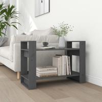 Boekenkast/kamerscherm 80x35x56,5 cm massief grenenhout grijs - thumbnail