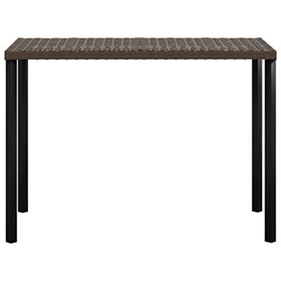 5-delige Loungeset L-vormig met kussens poly rattan bruin - thumbnail