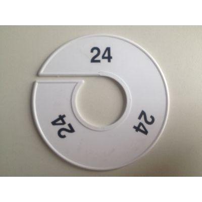 Maatring 11 cm wit/zwart 24