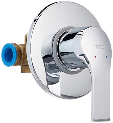 Douchethermostaat Tres Shower Technology 2-Weg Inbouw Wit Chrome - thumbnail