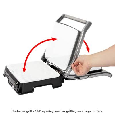 Clatronic KG3571 Contactgrill Elektrisch RVS, Zwart