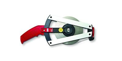 BMI Meetband met frame | lengte 50 m bandbreedte 13 mm | A EG II | aluminium geel stalen rolbandmaat | 1 stuk - 305044050AF 305044050AF