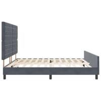 Bedframe fluweel donkergrijs 200x200 cm - thumbnail