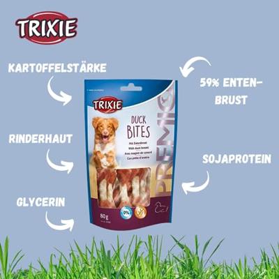 TRIXIE PREMIO DUCK BITES 6X80 GR - thumbnail