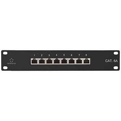 Renkforce RF-4870828 8 poorten Netwerkpatchpaneel 254 mm (10) CAT 6A 1 HE Ingericht