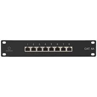 Renkforce RF-4870828 8 poorten Netwerkpatchpaneel 254 mm (10) CAT 6A 1 HE Ingericht - thumbnail