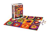 Puzzel - SENTOSPHERE - Calypto - 1000 stukjes - Concentrische vierkanten en cirkels - Wassily Kandinsky - Zijdezachte textuur - Geschikt voor kinderen vanaf 9 jaar - thumbnail