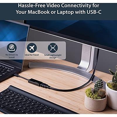 Adapter USB C naar HDMI Startech CDP2HD 4K Ultra HD Zwart - thumbnail