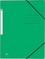 Elastomap oxford top file a4 3 kleppen 390gr groen - thumbnail