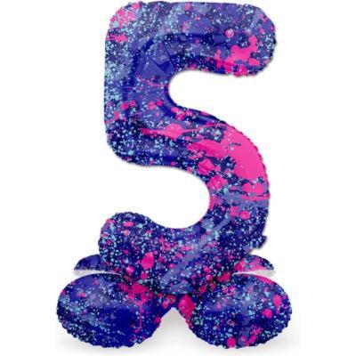 Folat folieballon staand 5 paint splash 41 cm | 20 stuks