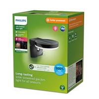 Philips LED Zonal 8720169265769 Wandlamp op zonne-energie met bewegingsmelder LED 1.3 W Zwart - thumbnail