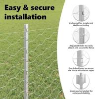 VidaXL Hek met paal zilver 0,8 x 50 m staal - thumbnail