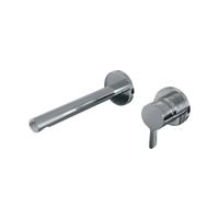 Inbouw Wastafelmengkraan Brauer Chrome Edition Coldstart Rechte Uitloop Halfronde Hendel Rechts Chroom Met Rozetten - thumbnail