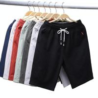 Cotton Linnen Casual 5-punts Sport Shorts Pants Maat: XL(Zwart) - thumbnail