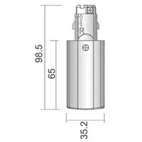 Deko Light 710012 D Line elektrischer Einspeiser rechts 230V-railsysteemcomponenten Stroomrail 3-fasig Wit - thumbnail