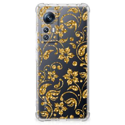 Xiaomi 12 | 12x Case Gouden Bloemen Xiaomi 12 | 12x Case Gouden Bloemen