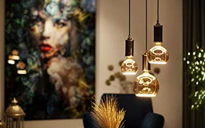LED Lamp Globe Smokey Grey ⌀150mm 6W 300 lumen 1900K E27 dimbaar 55057