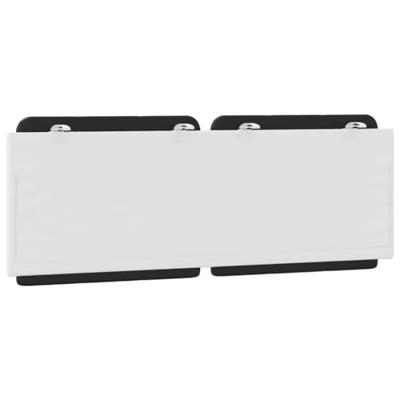 Hoofdbordkussen 140 cm kunstleer zwart en wit