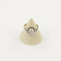 Zilveren Ring met Maansteen Maat 16 - Model 1 (Sterling Zilver 925) - thumbnail