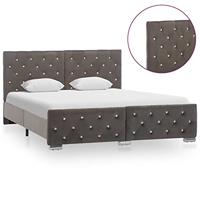 Bedframe fluweel grijs 140x200 cm - thumbnail