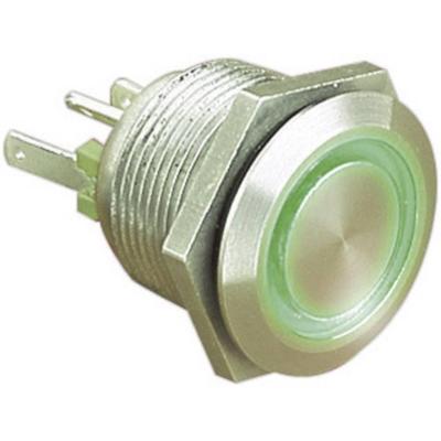Bulgin MPI002/28/GN MPI002/28/GN Vandalismebestendige druktoets 24 V/DC 0.05 A 1x uit/(aan) Moment Groen (Ø x l) 22 mm x 32.7 mm IP66 1 stuk(s)