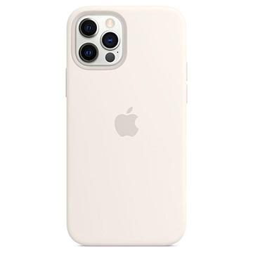 Case with MagSafe - Achterzijde behuizing voor mobiele telefoon - silicone - wit - voor iPhone 12, 12 Pro