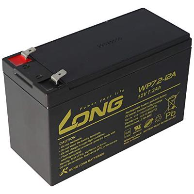 Long WP7.2-12A/F2 WP7.2-12A/F2 Loodaccu 12 V 7.2 Ah Loodvlies (AGM) (b x h x d) 151 x 102 x 65 mm Kabelschoen 6.35 mm VDS-certificering, Geringe zelfontlading, Long WP7.2-12A/F2 WP7.2-12A/F2 Loodaccu 12 V 7.2 Ah Loodvlies (AGM) (b x h x d) 151 x 102 x 65 mm Kabelschoen 6.35 mm VDS-certificering, Geringe zelfontlading,