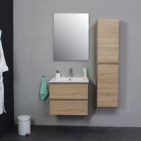 Badkamermeubel Boss & Wessing Pepper Wastafel Porselein Met Kraangat 60x55x46 cm Eiken Boss & Wessing - thumbnail