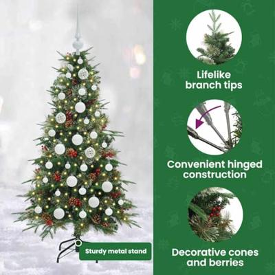 VidaXL Kunstmatige inklapbare kerstboom groen 120 cm pe en pvc VidaXL Kunstmatige inklapbare kerstboom groen 120 cm pe en pvc
