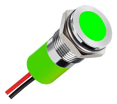 APEM Q14F3CXXG12E LED-signaallamp Groen FLUSH 5 mcd