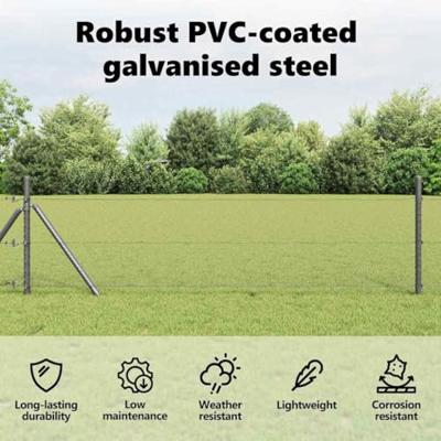 VidaXL Hexagon hek grijs 0,5 x 10 m pvc