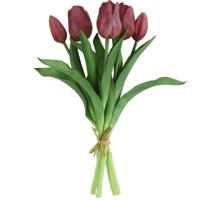 Kunstboeket Tulipa paars - thumbnail