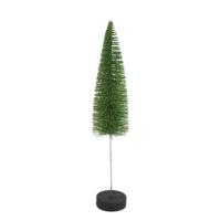 Countryfield kerstboom op voet glitter groen 28 cm | 12 stuks - thumbnail