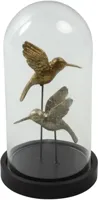 Countryfield ornament glas stolp indra vogel 11.5x22cm goud - thumbnail