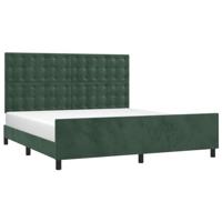 Bedframe zonder matras 160x200 cm fluweel donkergroen - thumbnail