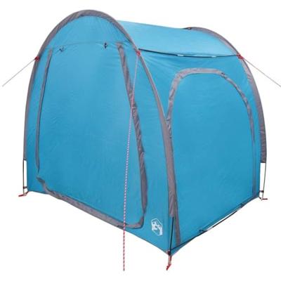 VidaXL Fietstent met dak met opslag blauw 218 x 156 x 180 cm