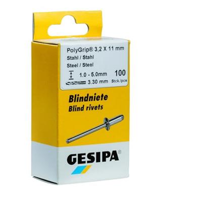Gesipa Blindklinknagel | klinknagelschacht d x l 4 x 10 mm | RVS | 75 stuks - 1464827 1464827 Gesipa Blindklinknagel | klinknagelschacht d x l 4 x 10 mm | RVS | 75 stuks - 1464827 1464827