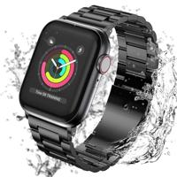 Stalen schakelband - Zwart - Geschikt voor Apple watch 38mm / 40mm / 41mm / 42mm - thumbnail