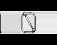 Metalen schuifgesp zilverkleur 25mm - thumbnail