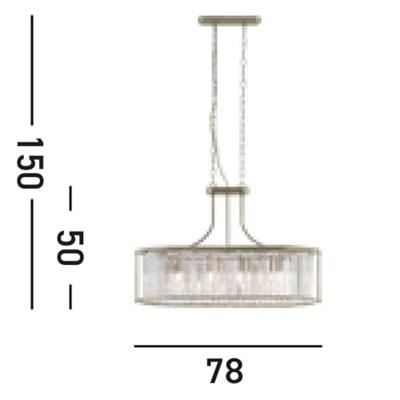 Searchlight Klassieke hanglampVictoria 78cm x 30cm - 8095-5AB