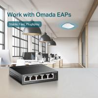 TP-Link 5-Port Gigabit Desktop PoE Switch with 4-Port PoE+, 65 W for all PoE ports, Metal Casing, Plug and Play, Ideal for IP Surveillance and Access Point(TL-SG1005P) - thumbnail