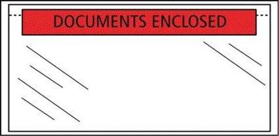 Cleverpack documenthouder Documents Enclosed, ft 230 x 112 mm, pak van 100 stuks Cleverpack documenthouder Documents Enclosed, ft 230 x 112 mm, pak van 100 stuks
