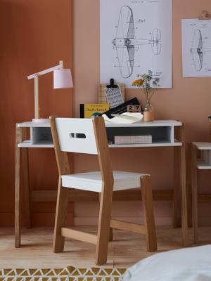 Stoel, zitting H 45 cm LIJN ARCHITEKT wit/hout